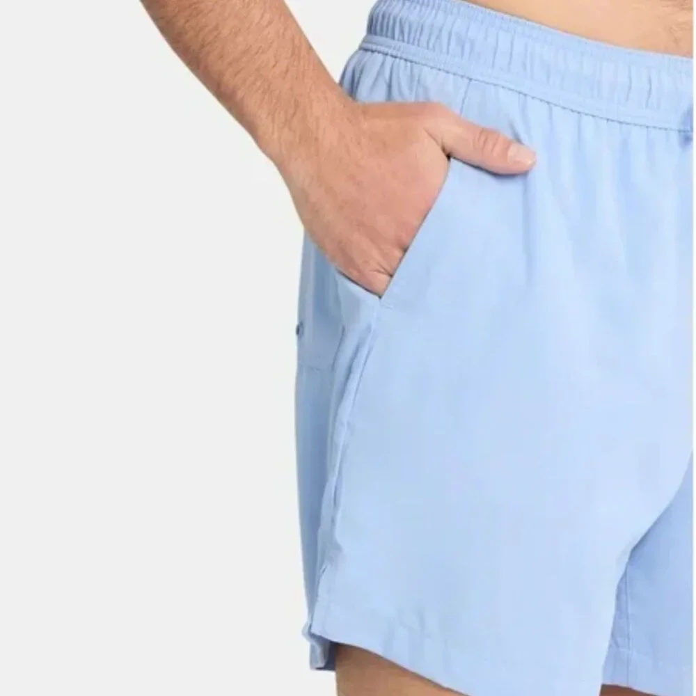 Light Blue Men's 3XL Swim Trunks Swim Shorts 6 Inch Inseam SIZE 48-50 NEW